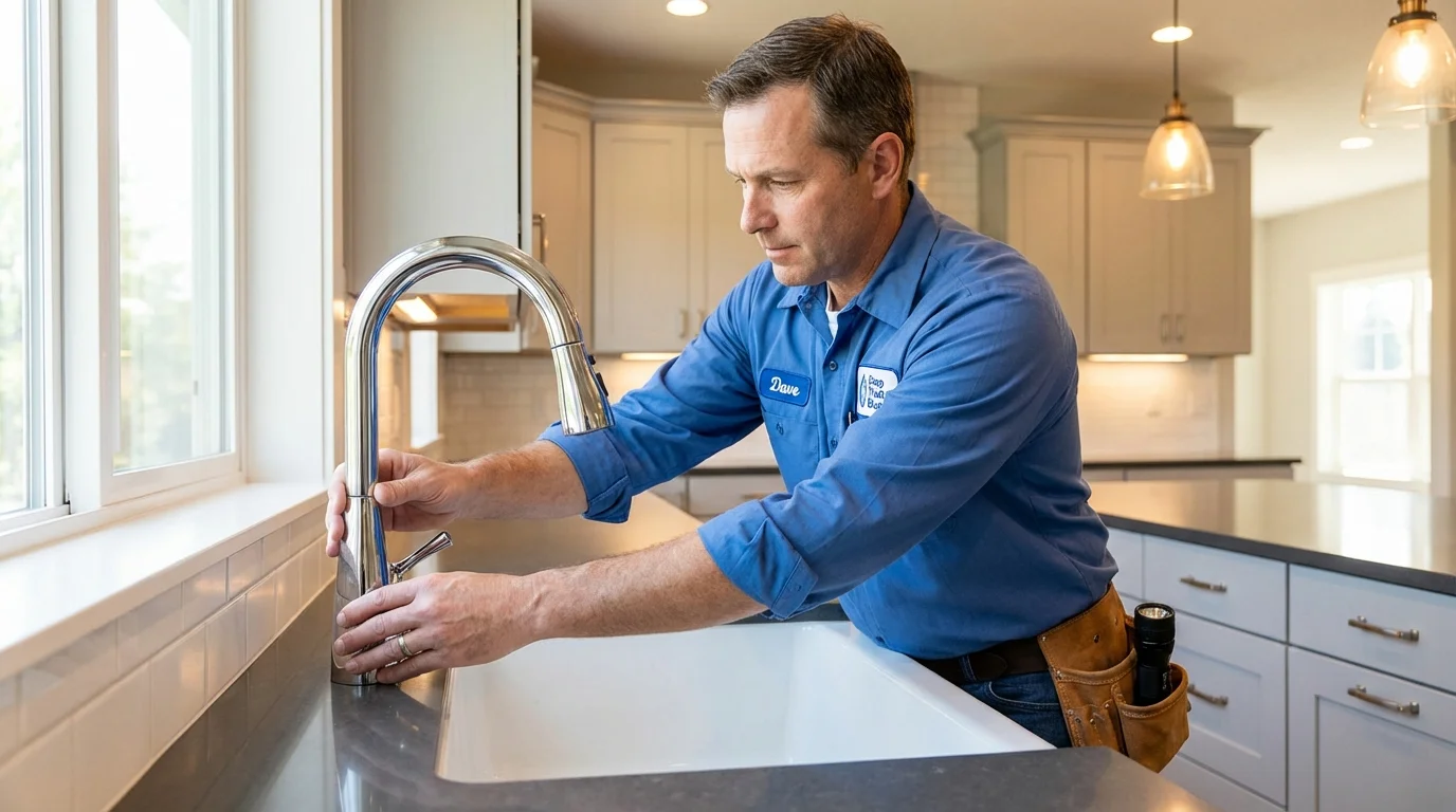Kitchen faucet installation by Johns Plumbing LLC in Los Fresnos
