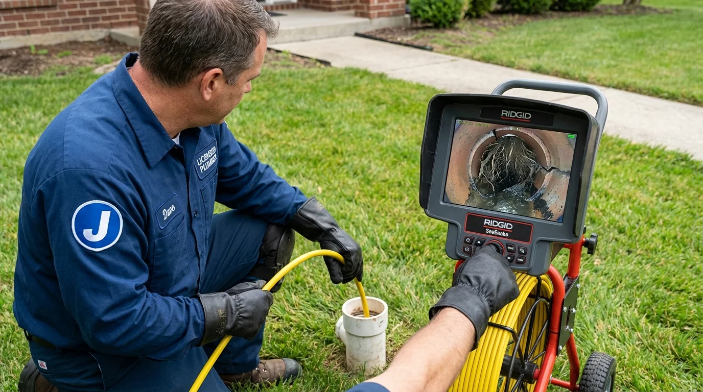 Sewer camera inspection being performed by Johns Plumbing LLC in Los Fresnos